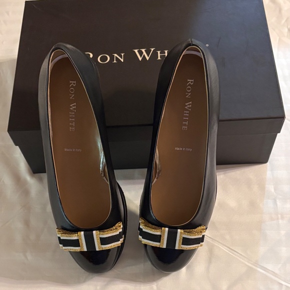 Ron White Emmie Ballet Flat with Satin Bow Onyx Size 37 Euro 6 1/2 US  NWT - Picture 6 of 6
